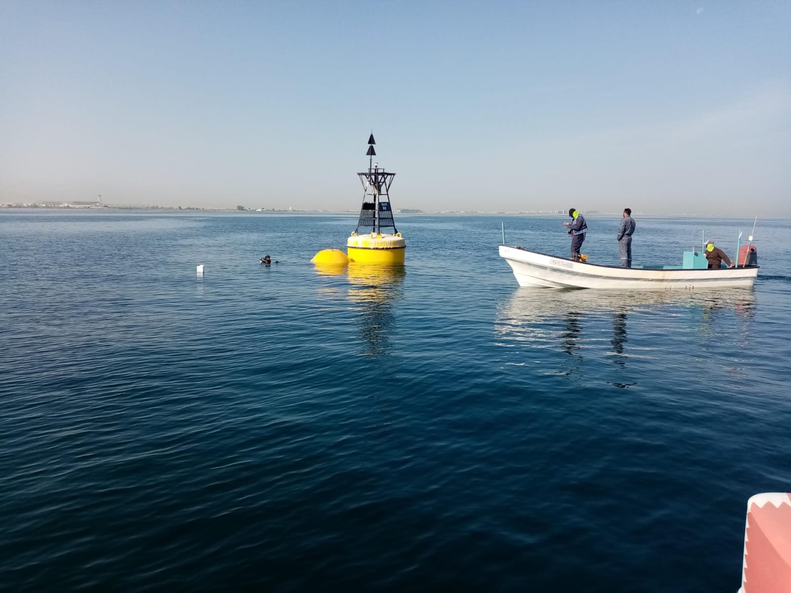 Navigation buoy installation