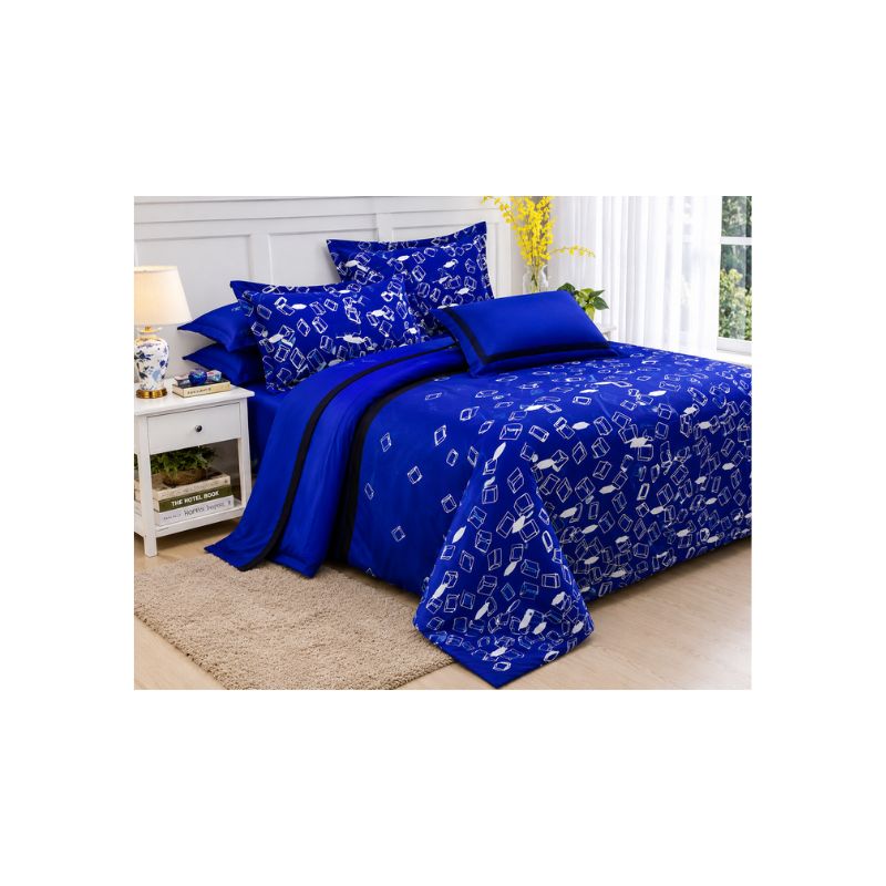 Single Fitted Bedsheet Set – Modern Geometric Design