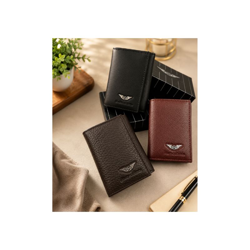 BS GENUINE LEATHER MINI WALLET MEN WALLET
