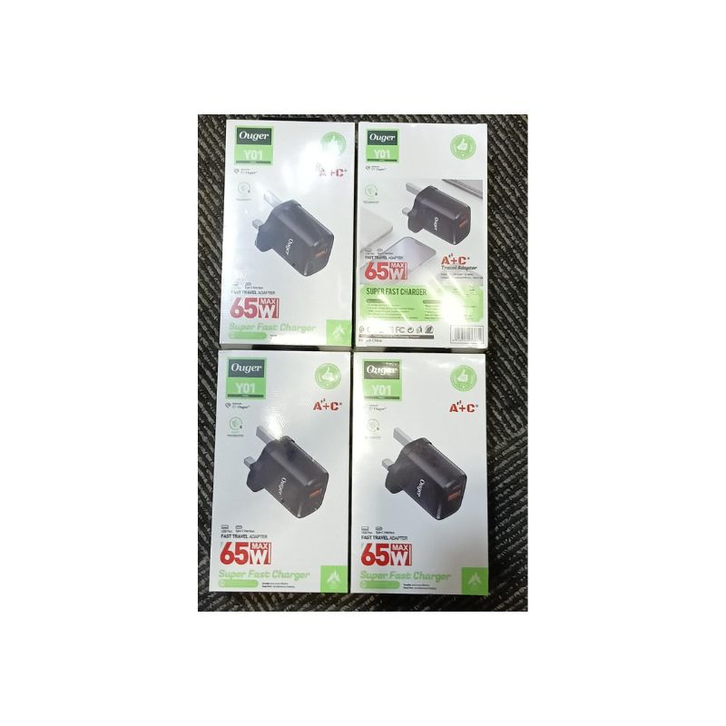 OUGER ADAPTER PD + USB 65W MAX Y01 SUPER FAST CHARGER