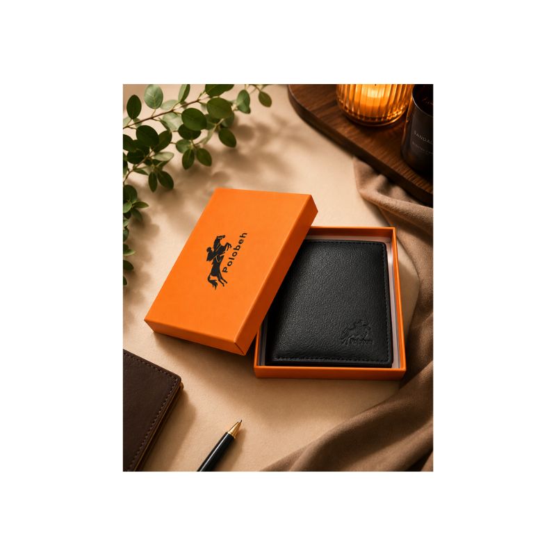 POLOBEH MEN'S TOP QUALITY GENUINE COW LEATHER WALLET