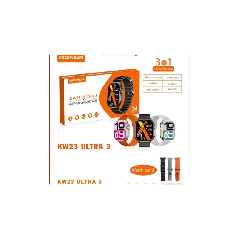 SMART WATCH KW23 ULTRA 3 WITH STRAPS