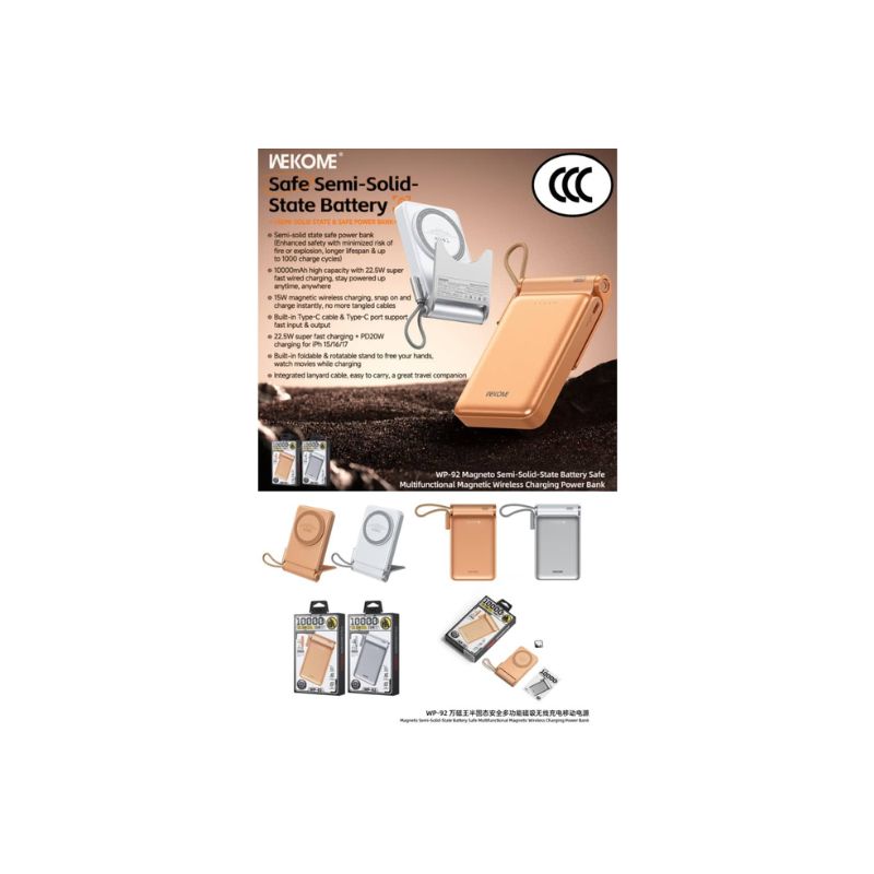WEKOME WP-92 MAGNETO MAGNETIC WIRELESS POWER BANK