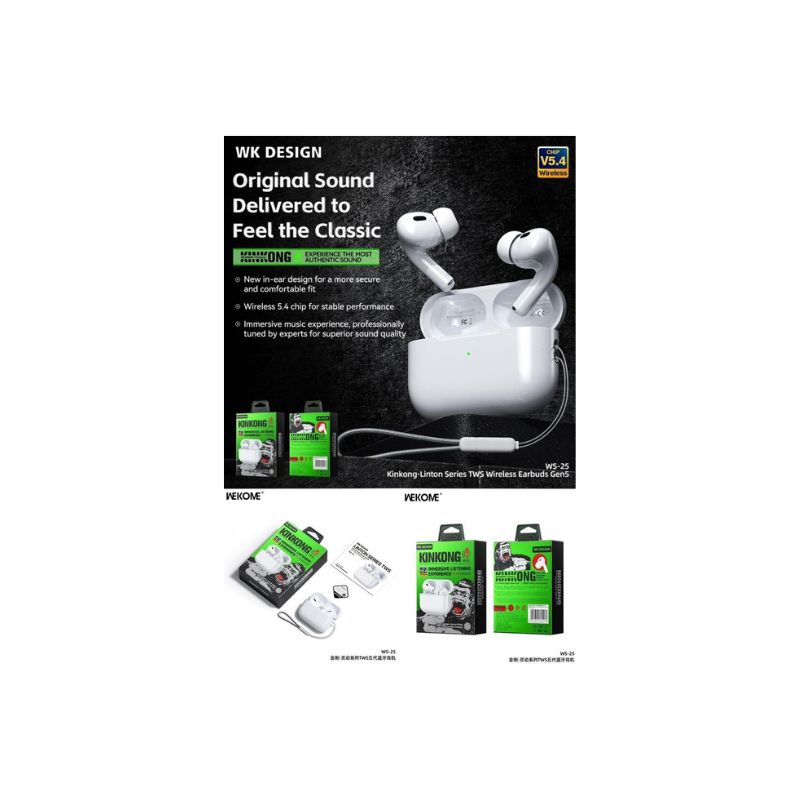 WEKOME WS-25 GEN4 KINKONG SERIES WIRELESS EARBUDS