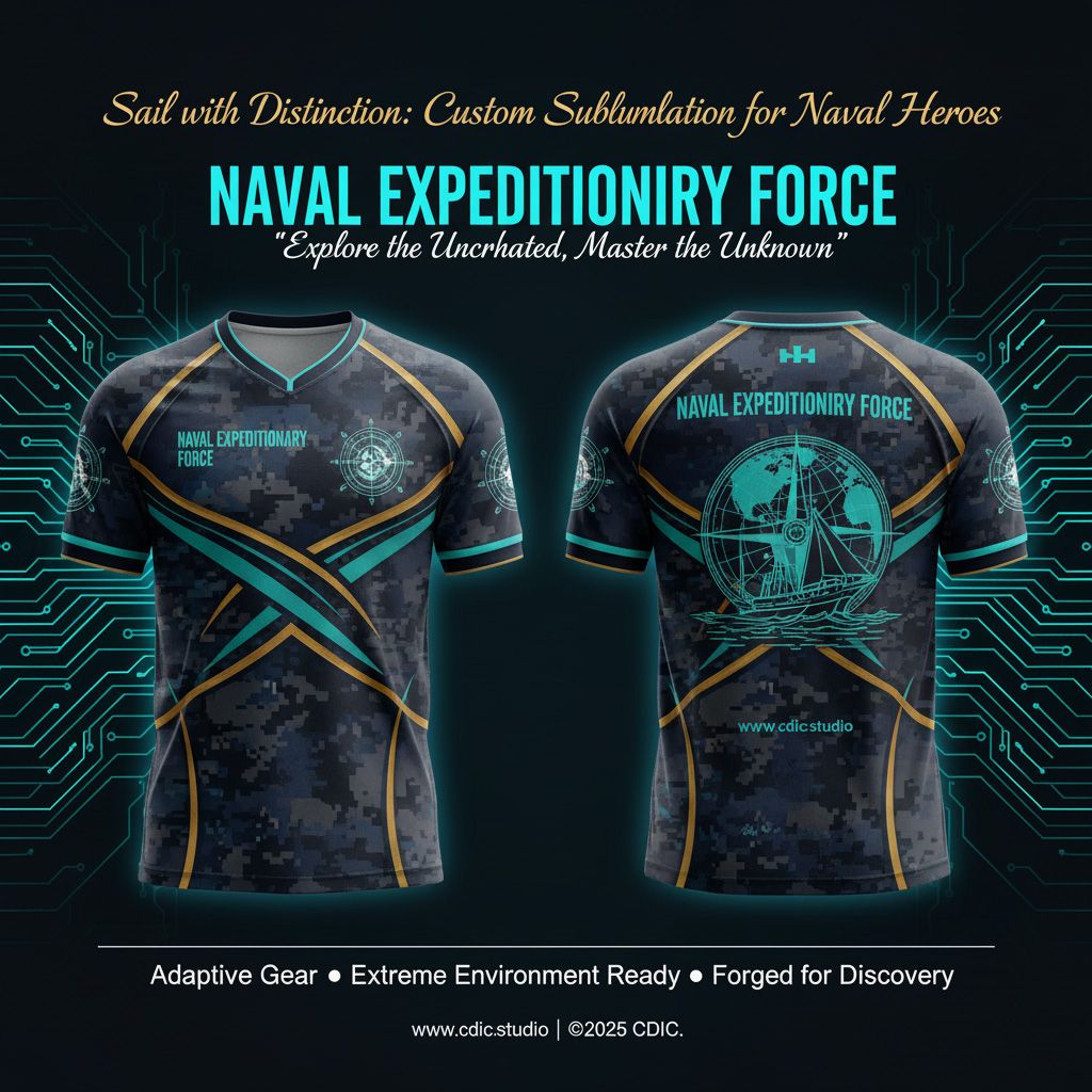 Navy Jersey Design Service – Custom Naval & Marine Tactical Sportswear Design 01-08 | CDIC.Studio
