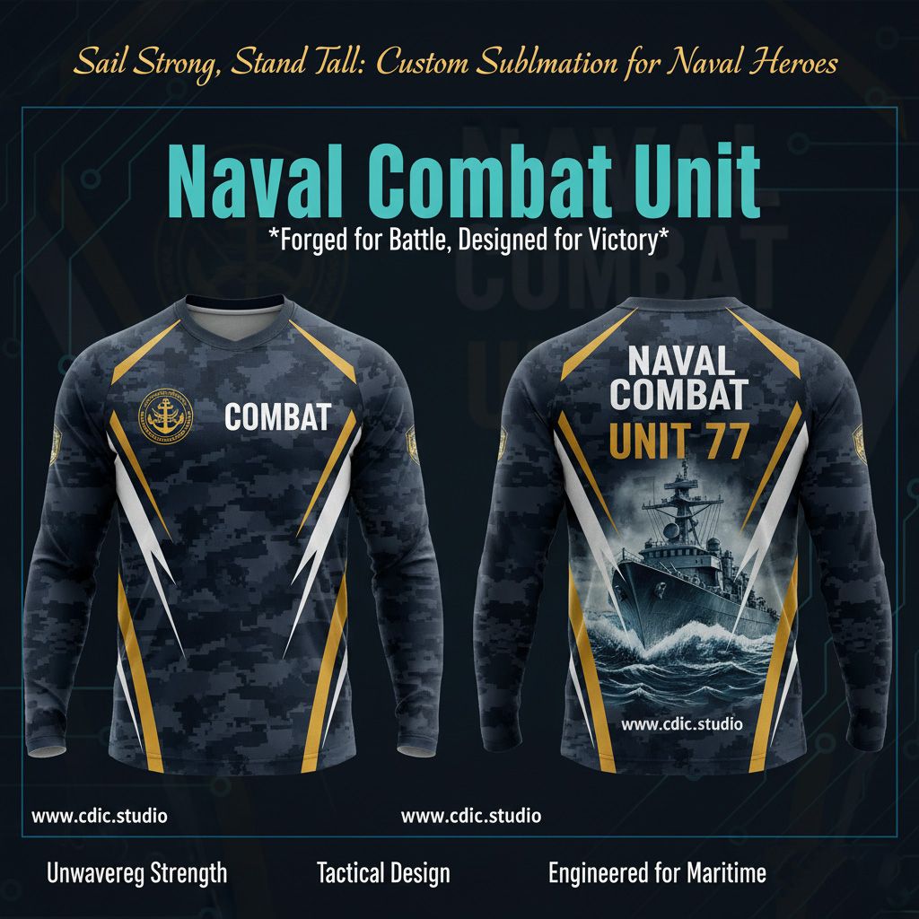 Navy Jersey Design Service – Custom Naval & Marine Tactical Sportswear Design 09-16 | CDIC.Studio