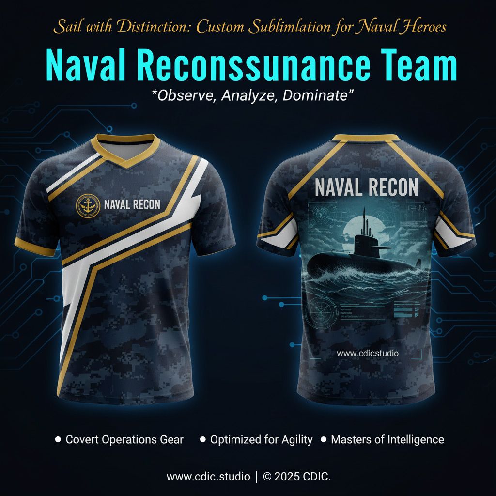 Navy Jersey Design Service – Custom Naval & Marine Tactical Sportswear Design 17-24 | CDIC.Studio