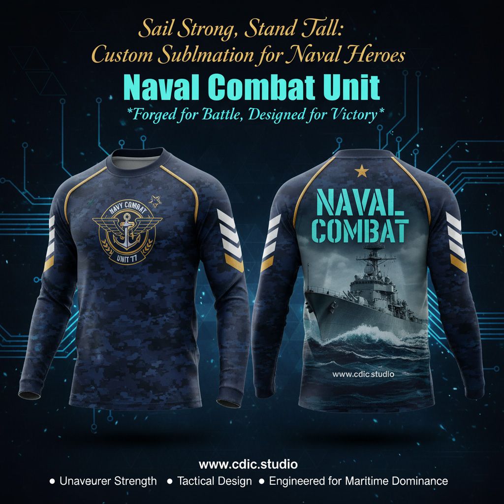 Navy Jersey Design Service – Custom Naval & Marine Tactical Sportswear Design 33-40 | CDIC.Studio