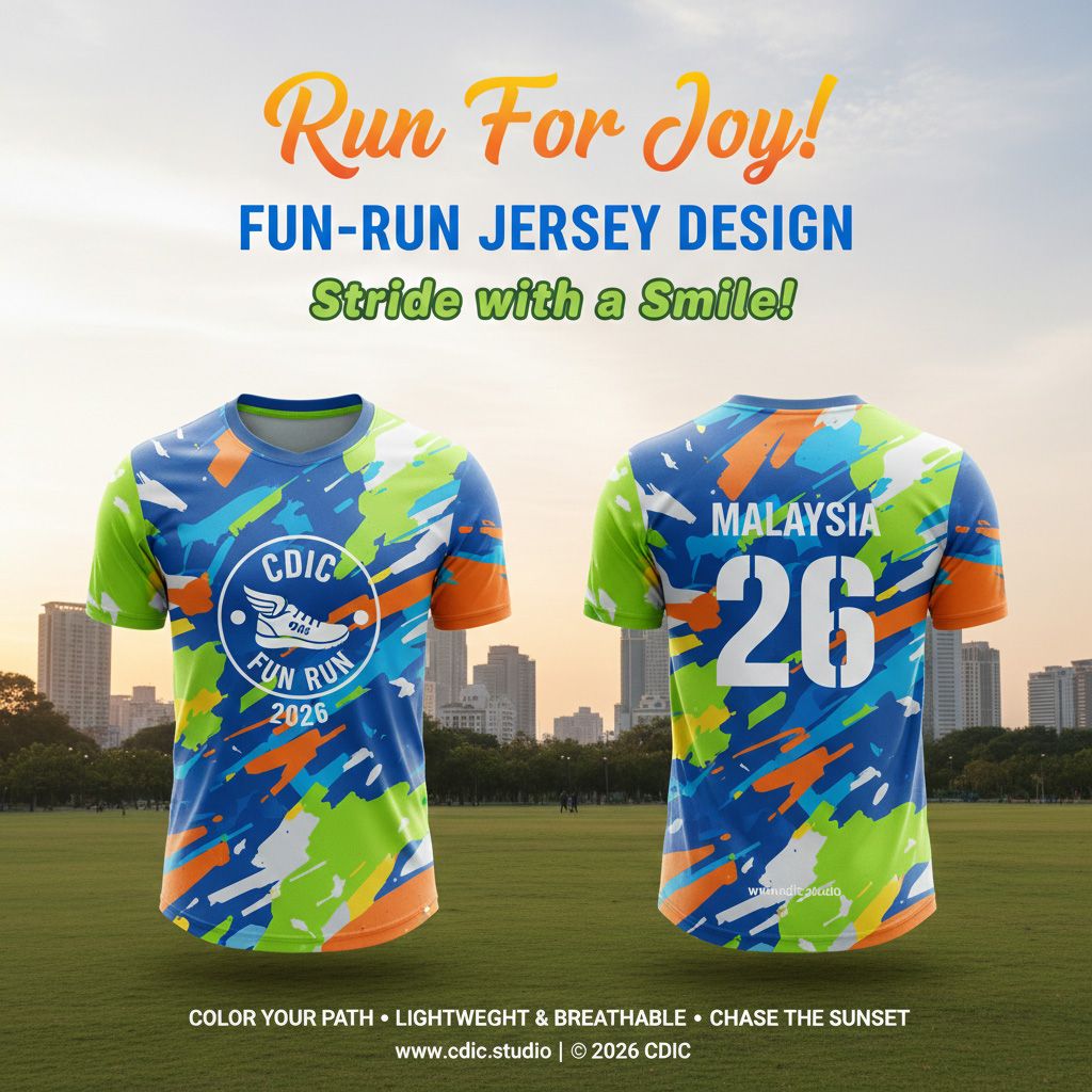 Fun Run Jersey Design Service – Custom Marathon & Charity Event Sportswear Design 09-16 | CDIC.Studio