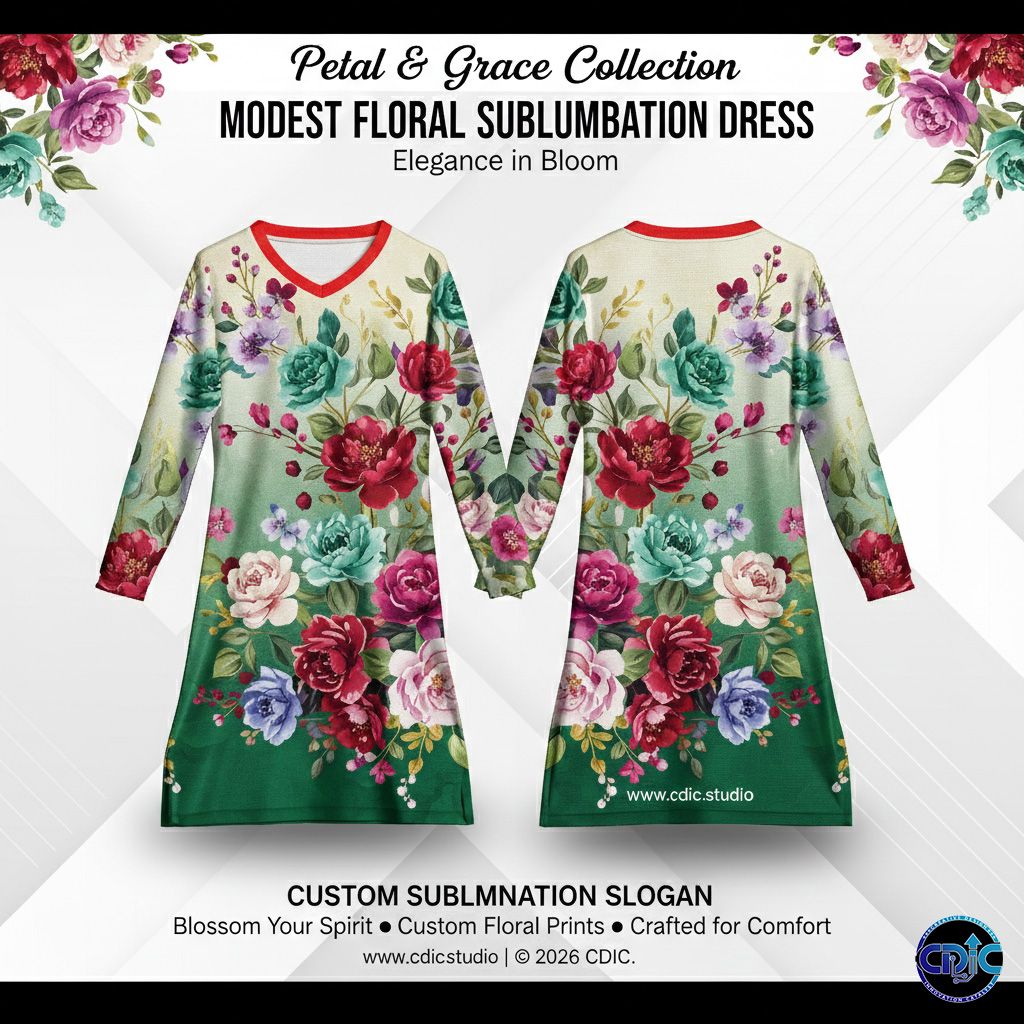 Malaysia Muslimah Jersey Design Service – Custom Sportswear Design 01-08 | CDIC.Studio