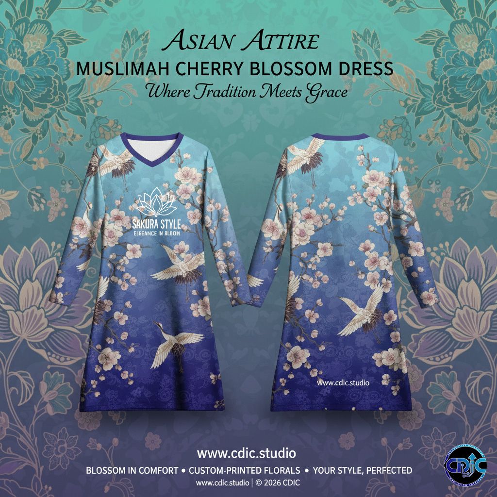 Malaysia Muslimah Jersey Design Service – Custom Sportswear Design 49-56 | CDIC.Studio