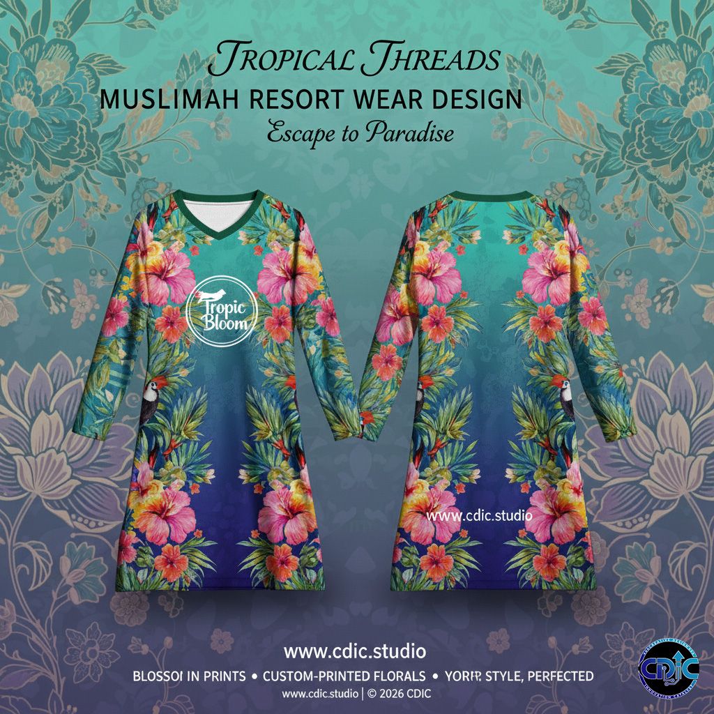 Malaysia Muslimah Jersey Design Service – Custom Sportswear Design 73-80 | CDIC.Studio