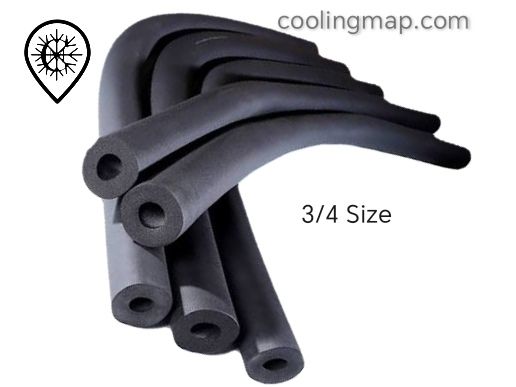 Rubber Poam Insulation Tube for Copper Pipes 3/4 Size. عزل نحاس