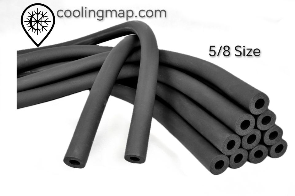 Rubber Poam Insulation Tube for Copper Pipes 5/8 Size. عزل نحاس