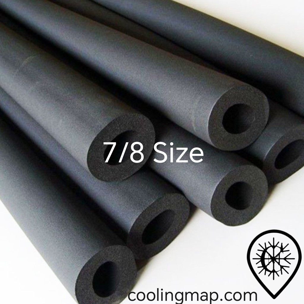 Rubber Poam Insulation Tube for Copper Pipes 7/8 Size. عزل نحاس
