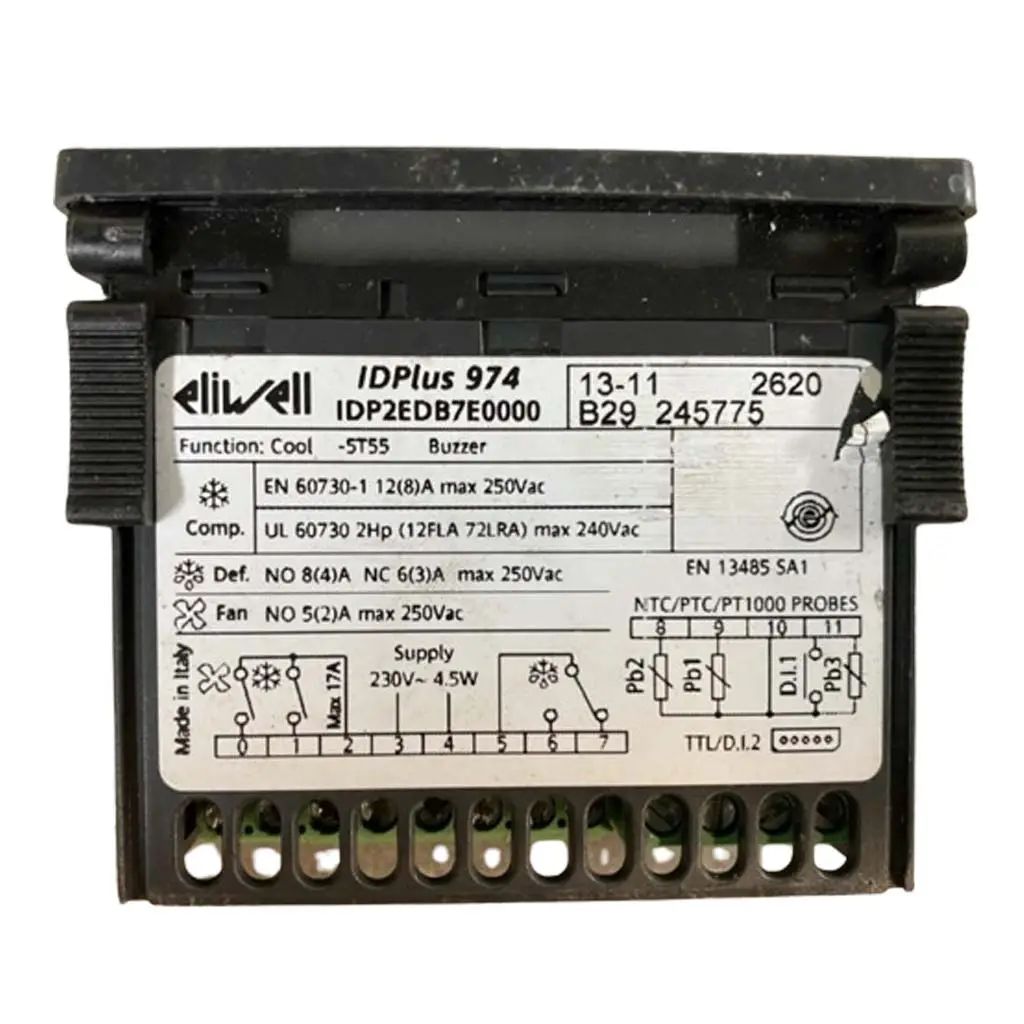 Eliwell Thermostat ID Plus 974 NTC-2HP 230 Vac Buz
