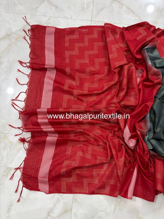 Kantha Weave Cotton Silk Saree
