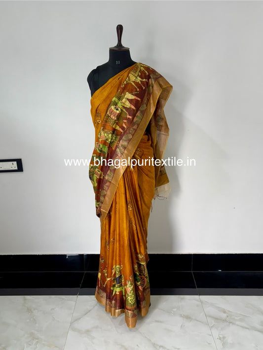 Rooh-e-Munga Digital print Saree