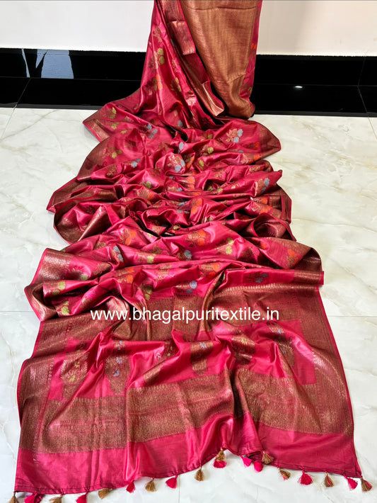 Tussar Munga Banarasi Silk Saree