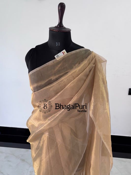 RangSaaz Tissue Silk Saree with Running Blouse 1 m