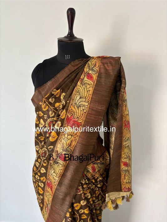 GicchaAura – Tussar Silk Saree with Modern Prints