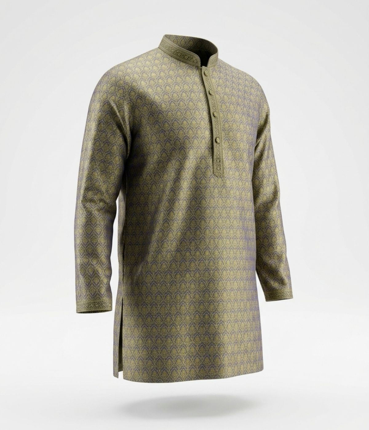 Purple with gold Jacquard Men’s Kurta