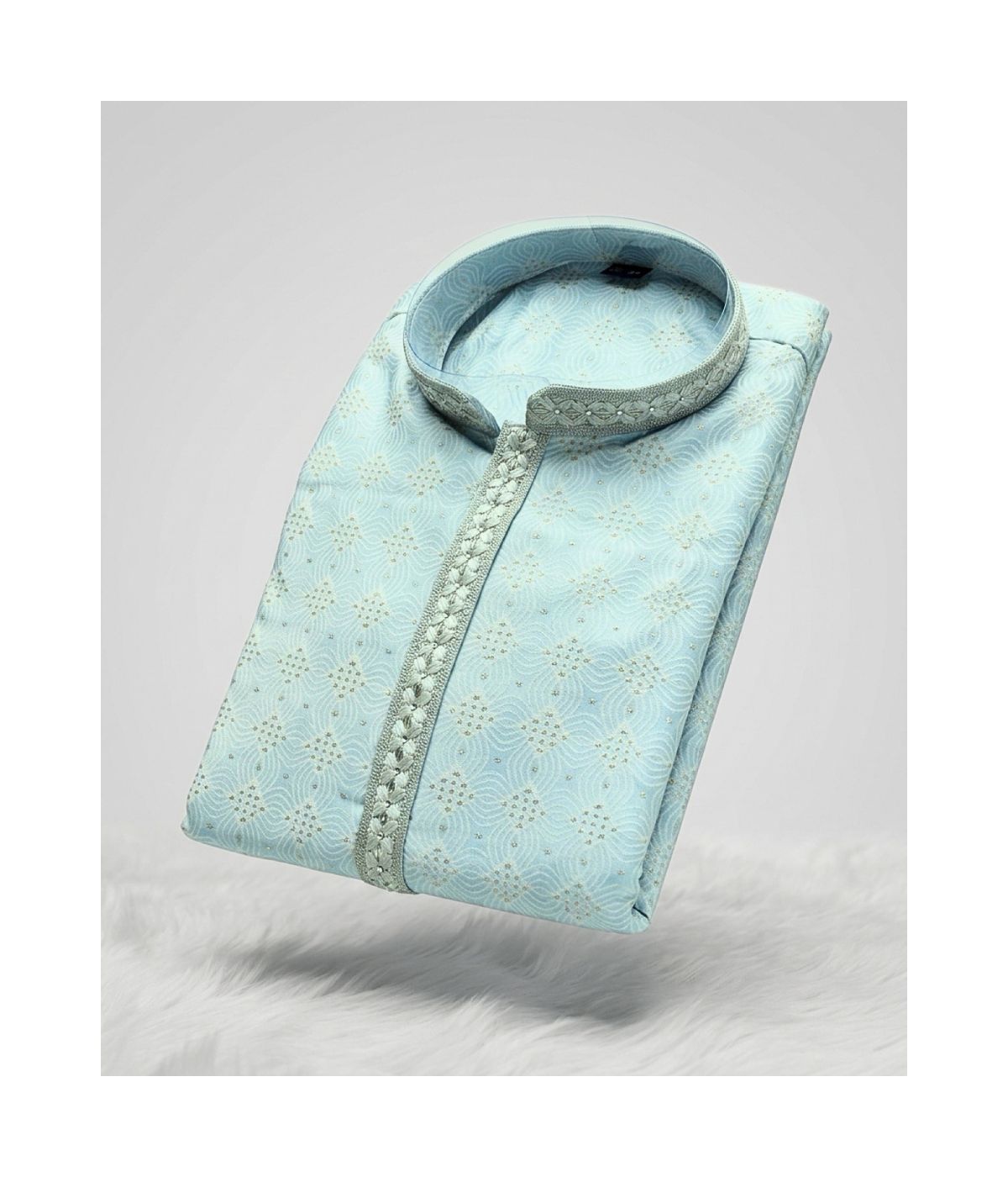 Sky Blue Chicken Curry Kurta