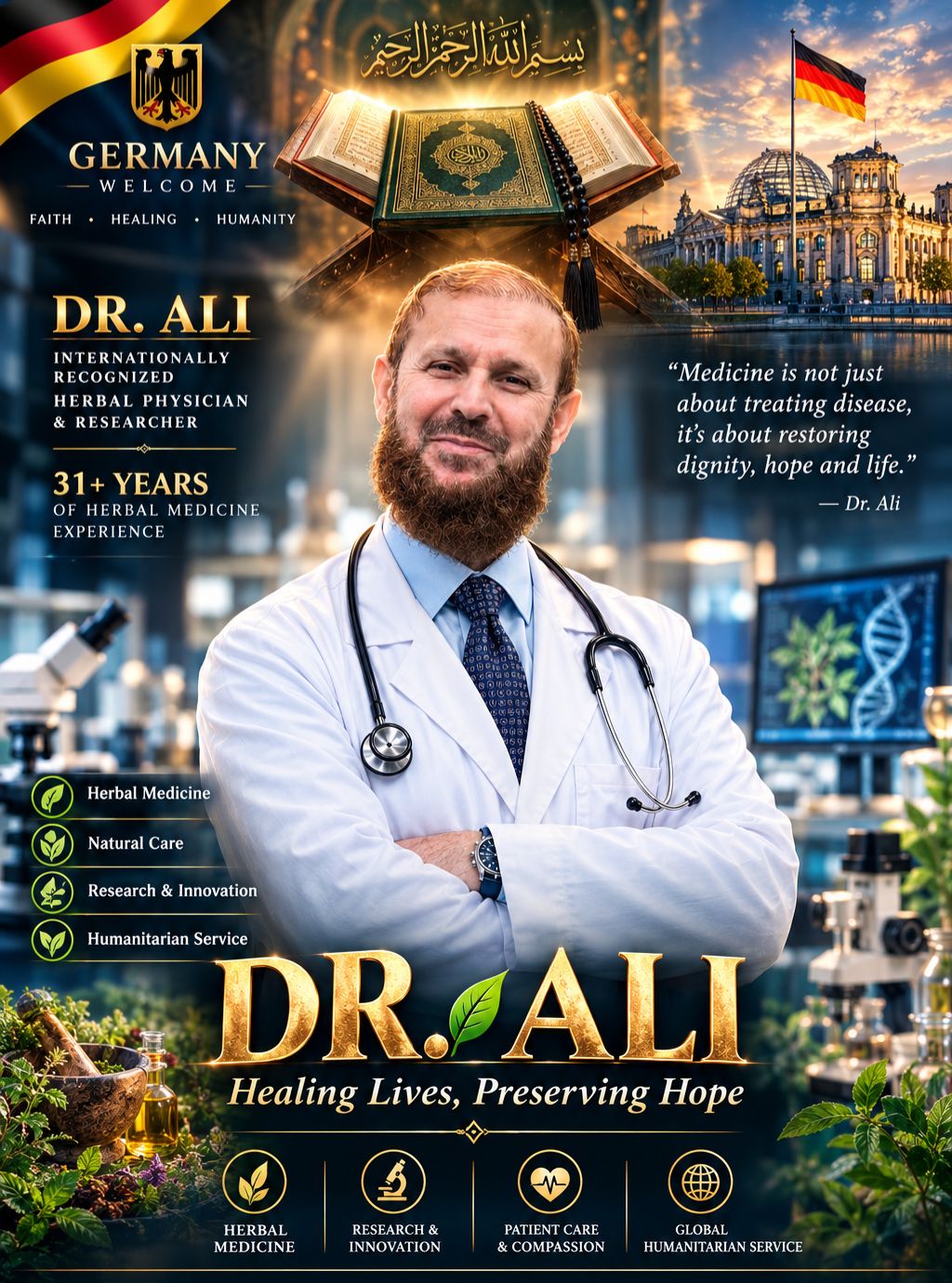 Breaking Announcement Dr. Ali is at your service in Europe.