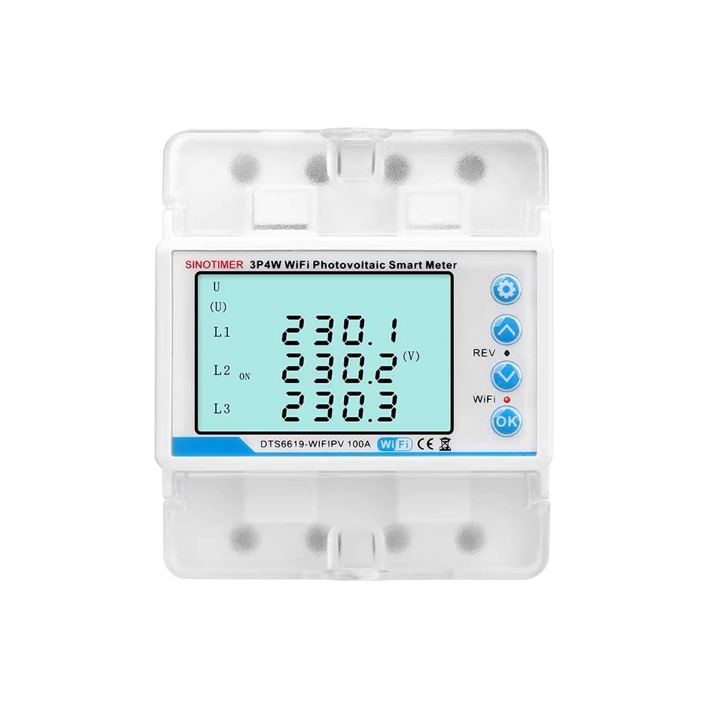 Digital Power Energy Meter 3Phase Sinotimer DTS6619 WIFIIPV 100A