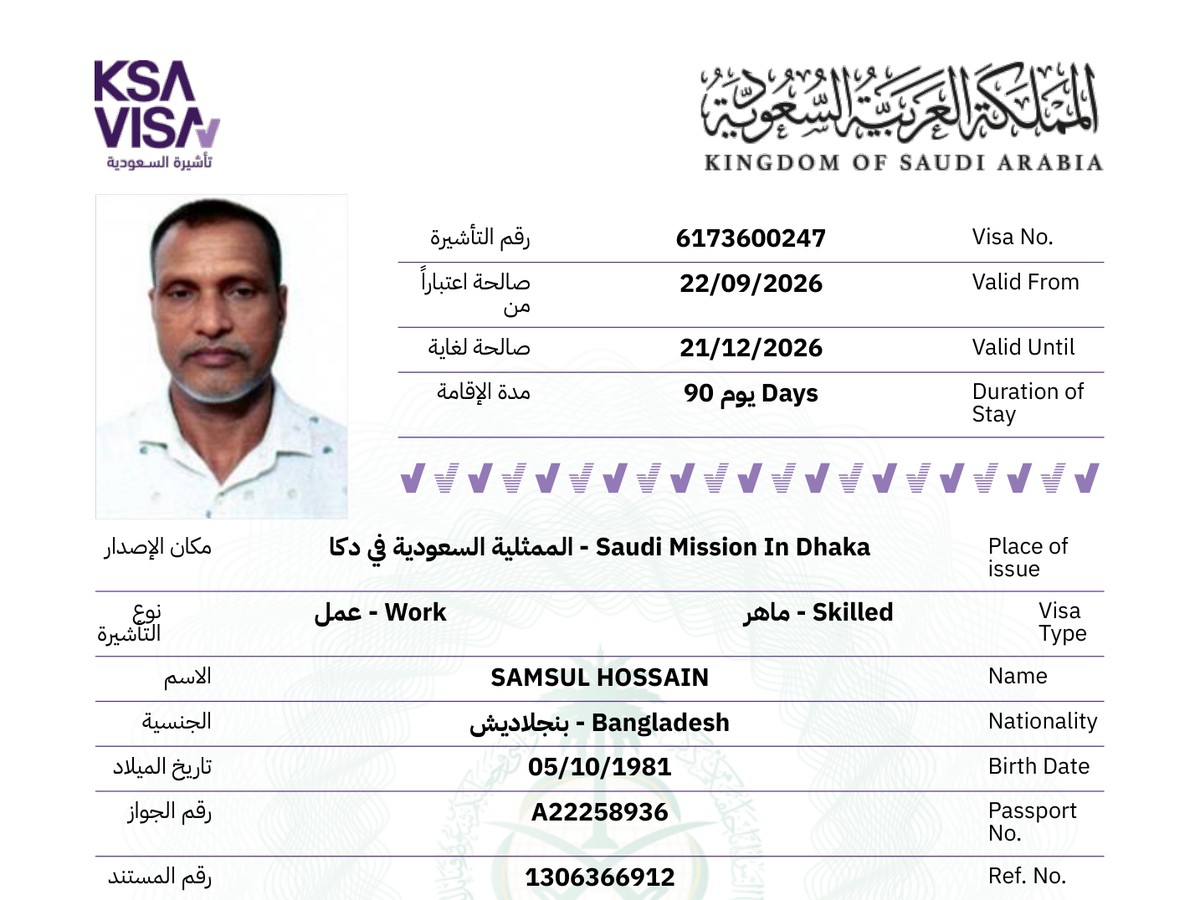 Saudi Arabia Work Visa: Port Worker