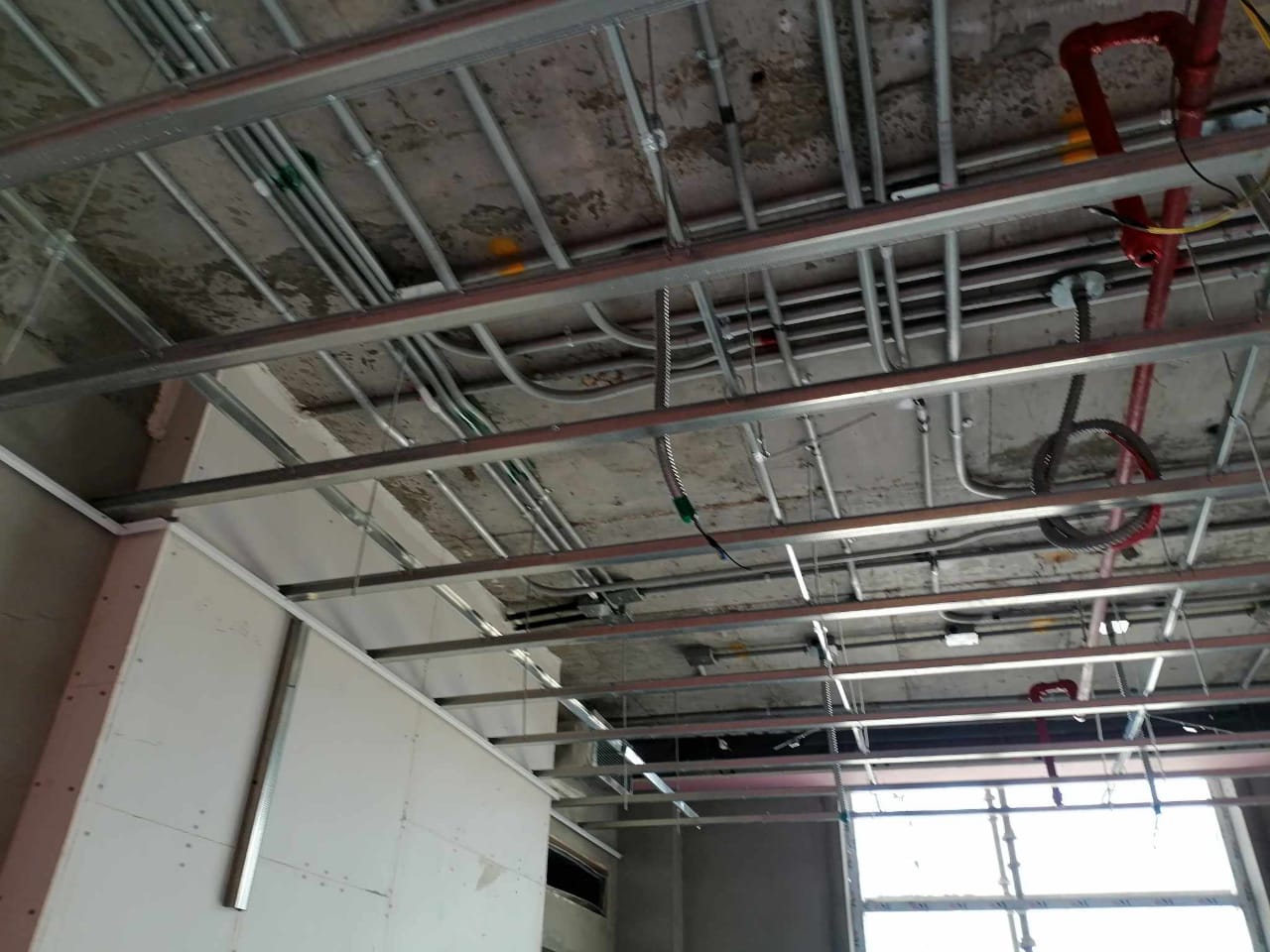 ceiling grid conduit framing