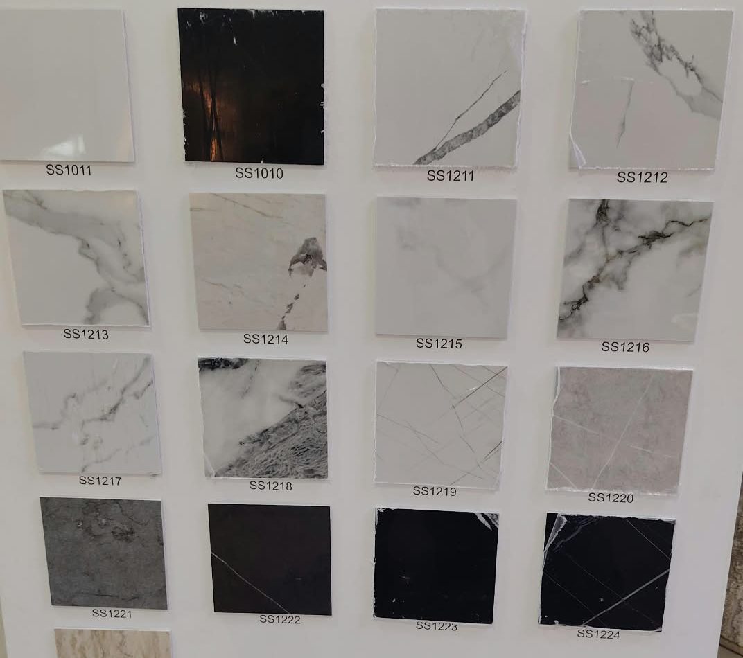 Marble-look wall panel board