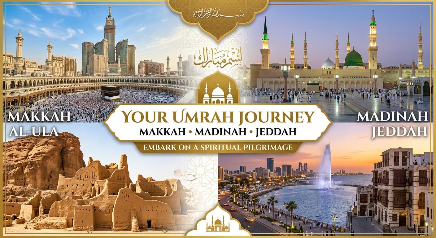 Exclusive Umrah Package from Jubail to Makkah & Madinah & Al Ulah